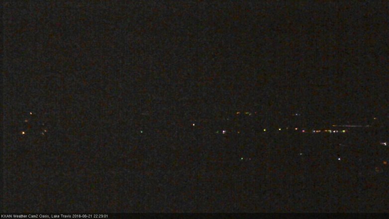 Lake Travis webcam, June 21, 2016 9:45 PM CT