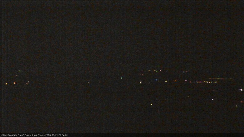 Lake Travis webcam, June 21, 2016 11:05 PM CT