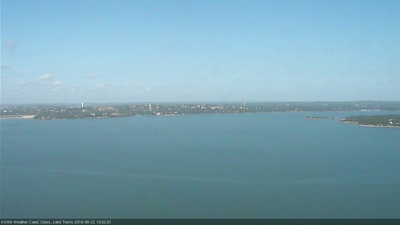 Lake Travis webcam, June 22, 2016 9:05 AM CT