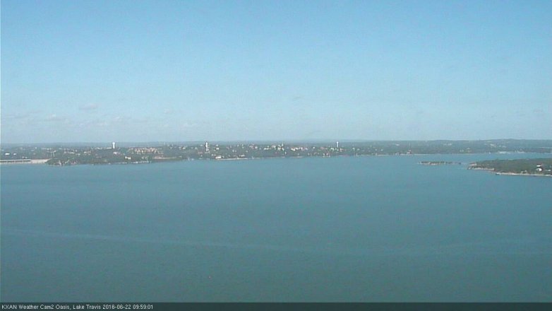 Lake Travis webcam, June 22, 2016 9:10 AM CT