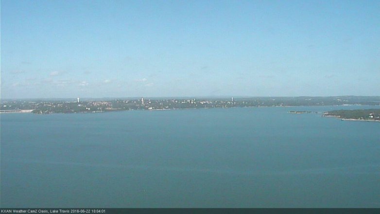 Lake Travis webcam, June 22, 2016 9:15 AM CT