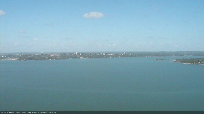 Lake Travis webcam, June 22, 2016 9:35 AM CT