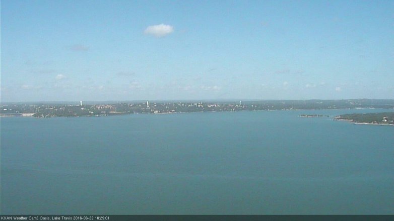 Lake Travis webcam, June 22, 2016 9:50 AM CT
