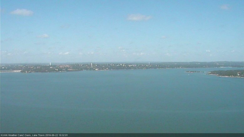 Lake Travis webcam, June 22, 2016 10:00 AM CT