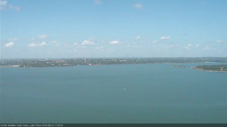 Lake Travis webcam, June 22, 2016 10:25 AM CT