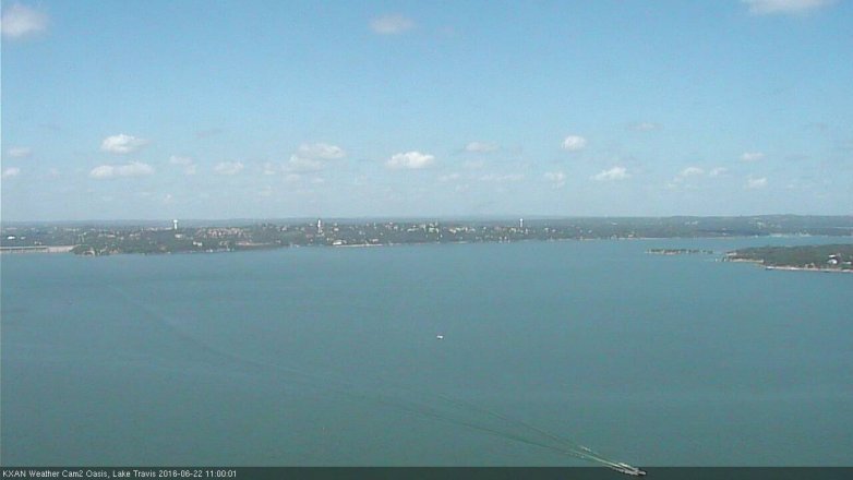 Lake Travis webcam, June 22, 2016 10:30 AM CT