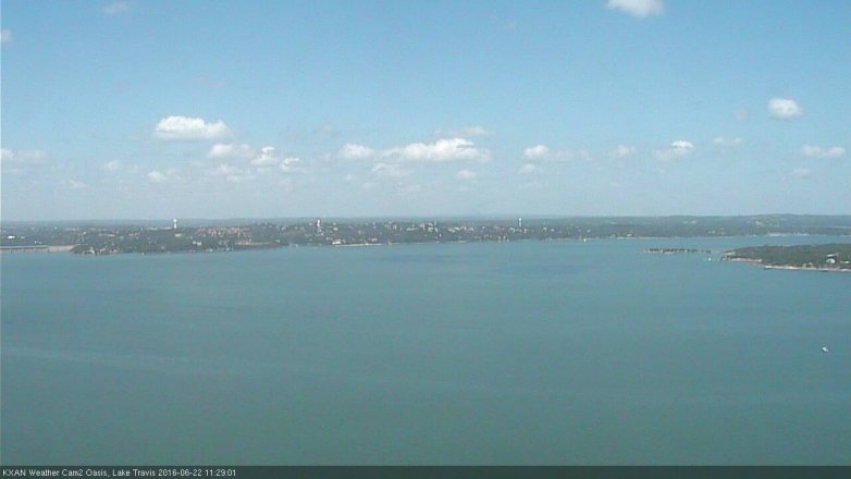 Lake Travis webcam, June 22, 2016 10:40 AM CT