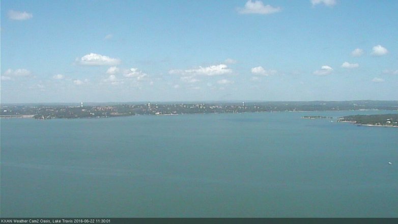 Lake Travis webcam, June 22, 2016 10:50 AM CT