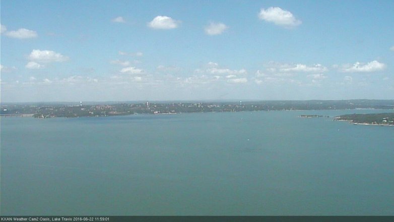 Lake Travis webcam, June 22, 2016 11:25 AM CT