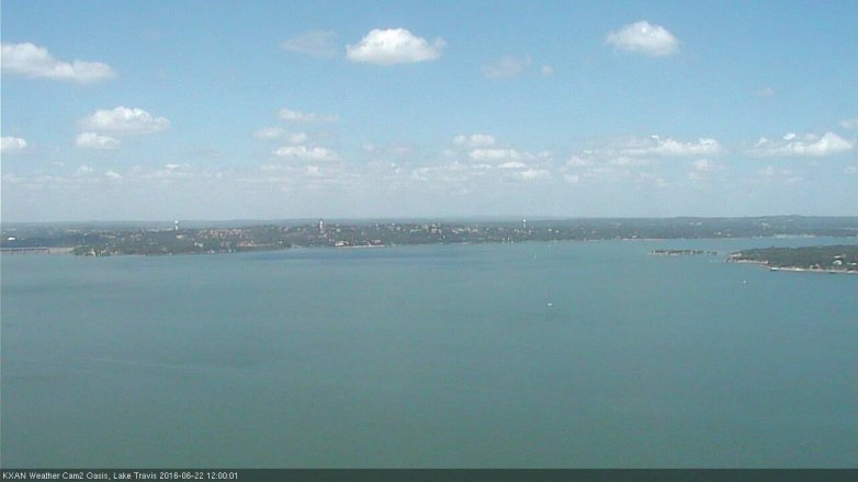 Lake Travis webcam, June 22, 2016 11:30 AM CT