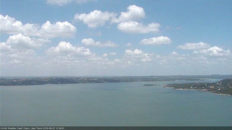 Lake Travis webcam, June 22, 2016 11:55 AM CT