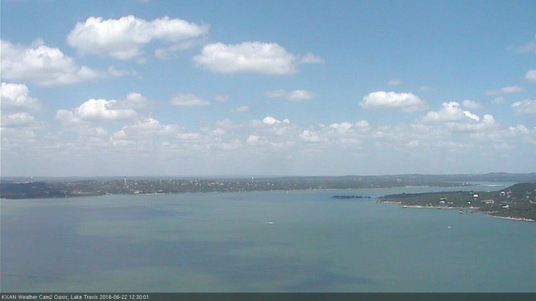 Lake Travis webcam, June 22, 2016 12:00 PM CT