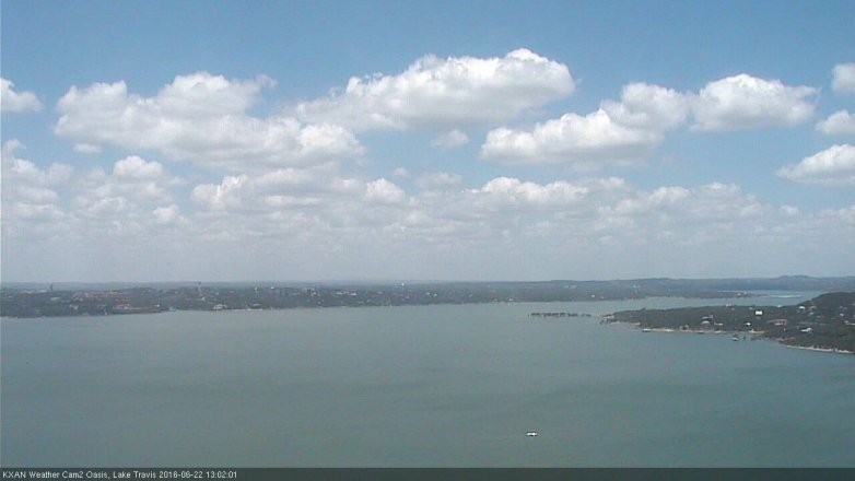 Lake Travis webcam, June 22, 2016 12:30 PM CT