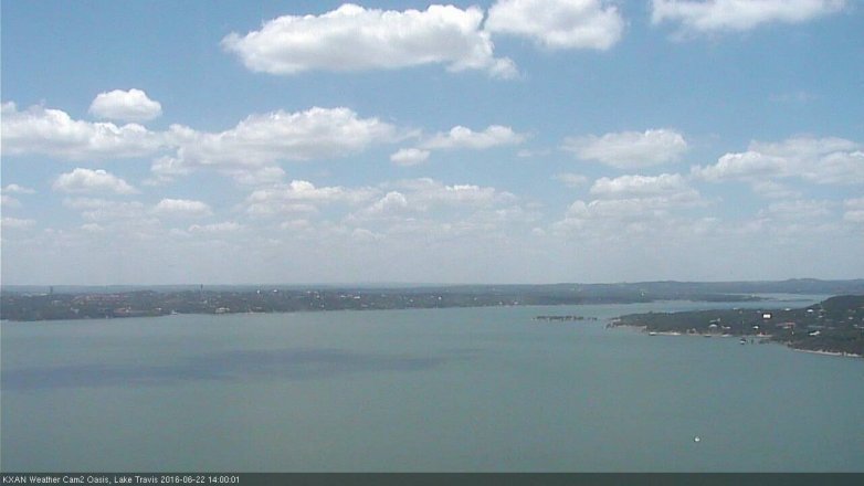 Lake Travis webcam, June 22, 2016 1:30 PM CT