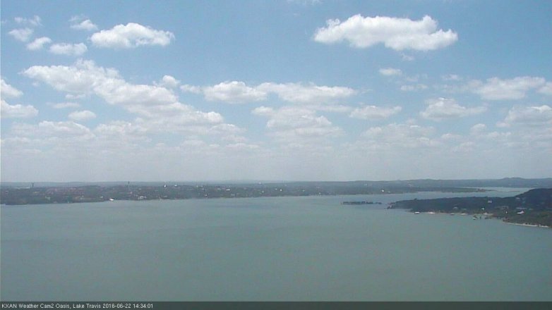 Lake Travis webcam, June 22, 2016 1:40 PM CT