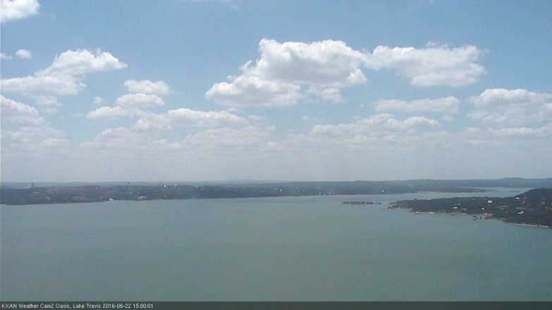 Lake Travis webcam, June 22, 2016 2:05 PM CT