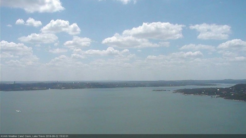 Lake Travis webcam, June 22, 2016 2:30 PM CT