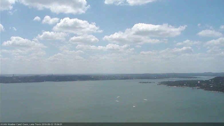 Lake Travis webcam, June 22, 2016 2:35 PM CT