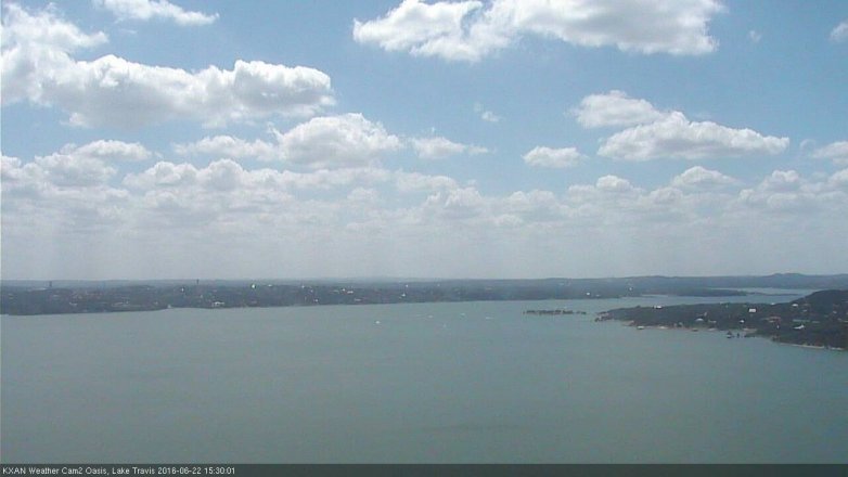 Lake Travis webcam, June 22, 2016 2:50 PM CT