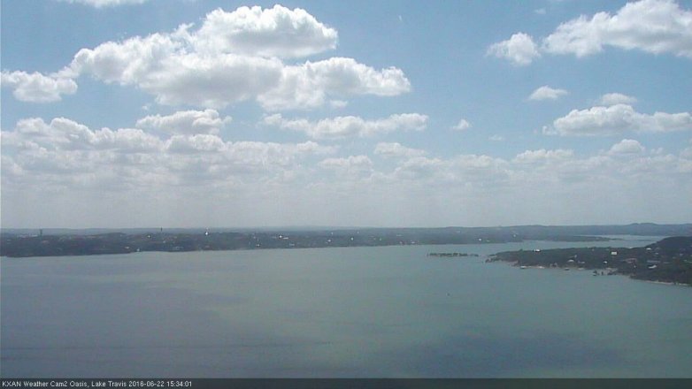 Lake Travis webcam, June 22, 2016 2:55 PM CT