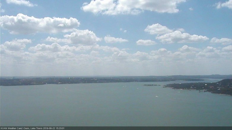 Lake Travis webcam, June 22, 2016 3:00 PM CT