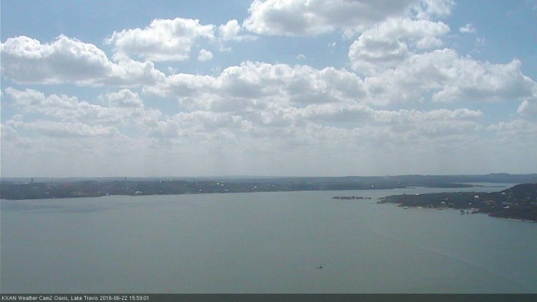 Lake Travis webcam, June 22, 2016 3:20 PM CT
