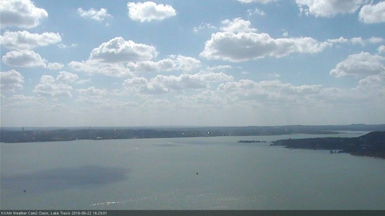 Lake Travis webcam, June 22, 2016 3:35 PM CT