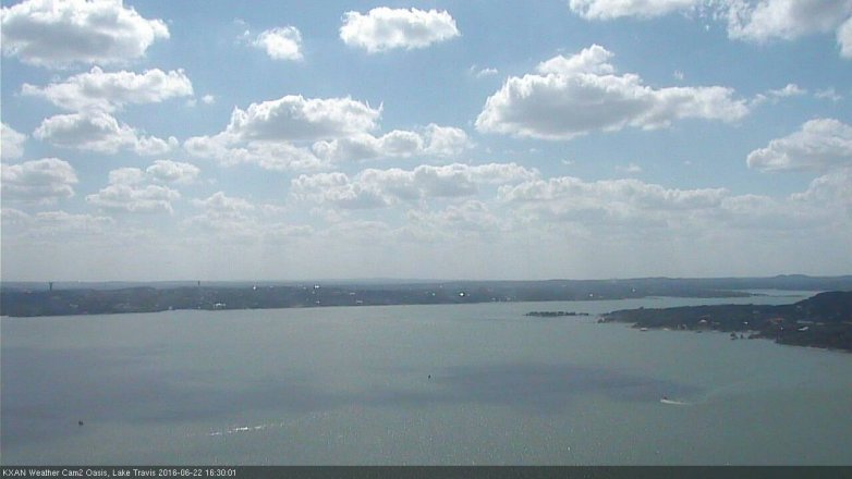 Lake Travis webcam, June 22, 2016 3:45 PM CT