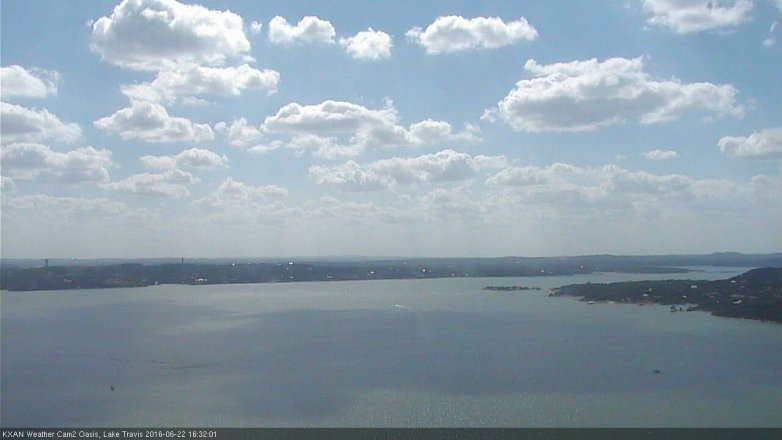 Lake Travis webcam, June 22, 2016 4:00 PM CT