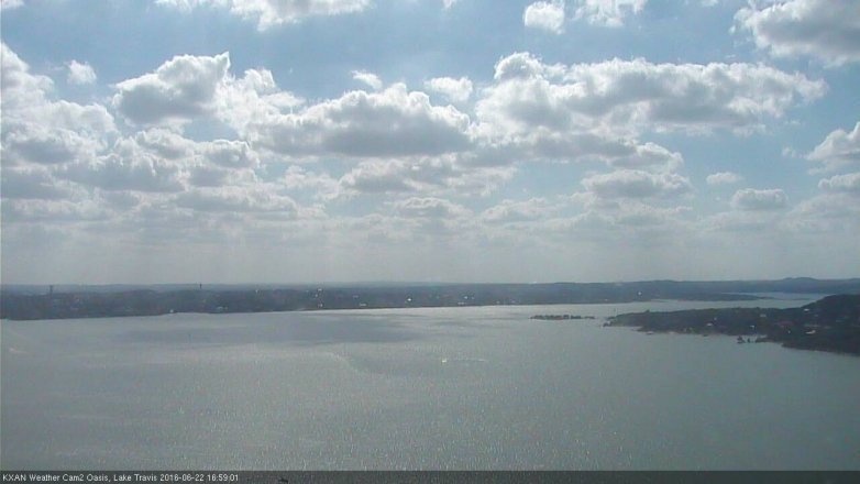 Lake Travis webcam, June 22, 2016 4:20 PM CT