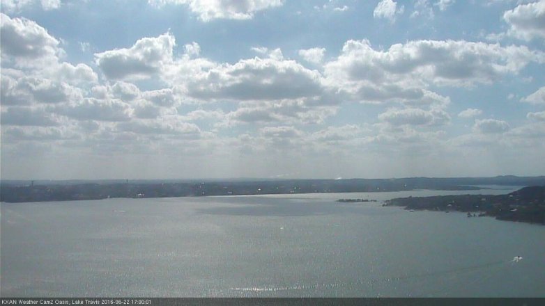 Lake Travis webcam, June 22, 2016 4:30 PM CT