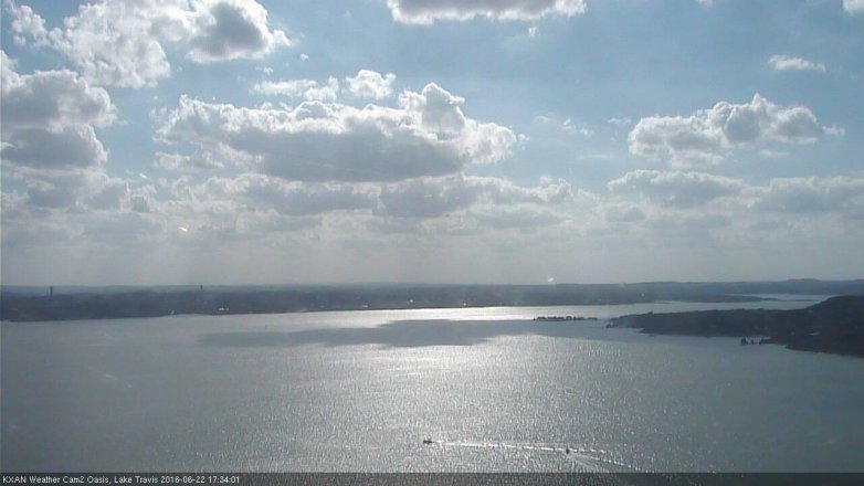 Lake Travis webcam, June 22, 2016 4:45 PM CT