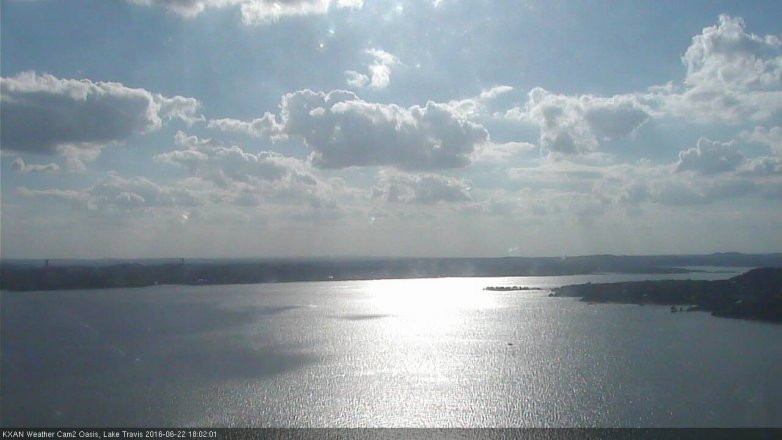 Lake Travis webcam, June 22, 2016 5:15 PM CT