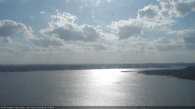 Lake Travis webcam, June 22, 2016 5:30 PM CT