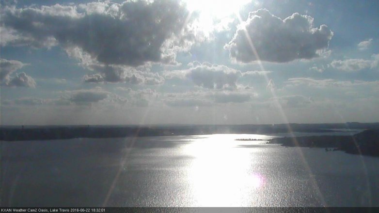 Lake Travis webcam, June 22, 2016 5:35 PM CT