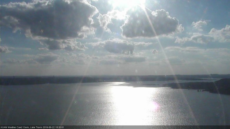 Lake Travis webcam, June 22, 2016 5:50 PM CT