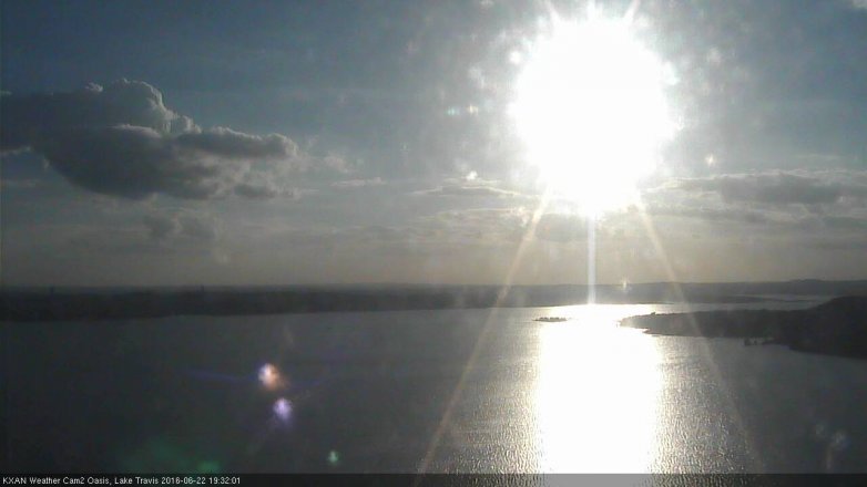 Lake Travis webcam, June 22, 2016 6:40 PM CT