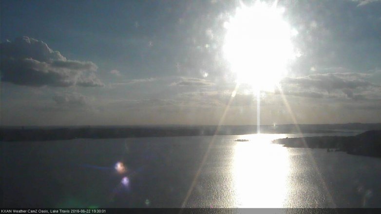 Lake Travis webcam, June 22, 2016 6:50 PM CT
