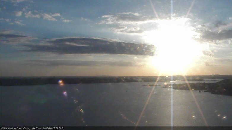Lake Travis webcam, June 22, 2016 7:05 PM CT