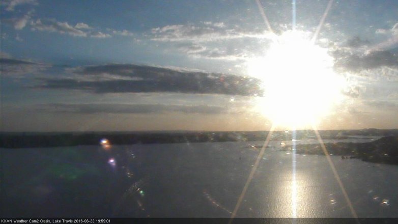 Lake Travis webcam, June 22, 2016 7:10 PM CT