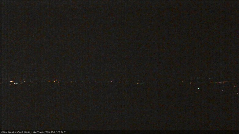 Lake Travis webcam, June 22, 2016 9:25 PM CT