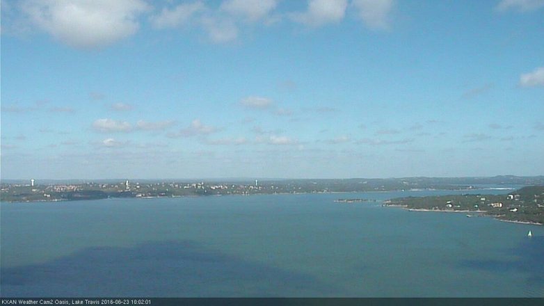 Lake Travis webcam, June 23, 2016 9:10 AM CT
