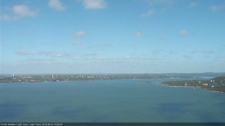 Lake Travis webcam, June 23, 2016 9:20 AM CT