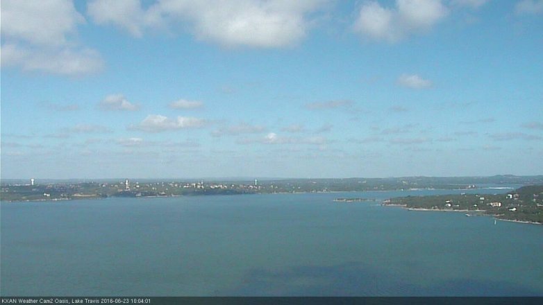 Lake Travis webcam, June 23, 2016 9:35 AM CT