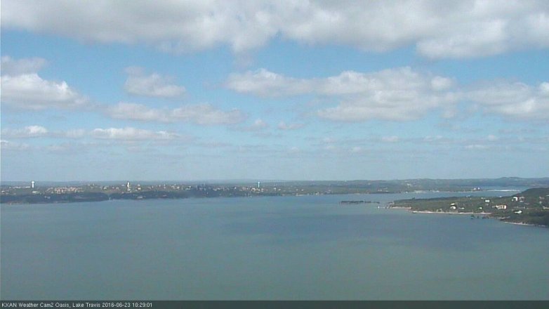 Lake Travis webcam, June 23, 2016 9:40 AM CT