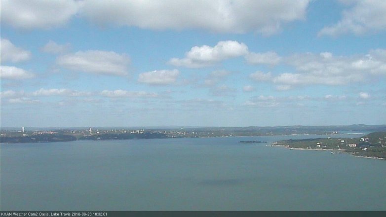 Lake Travis webcam, June 23, 2016 10:00 AM CT
