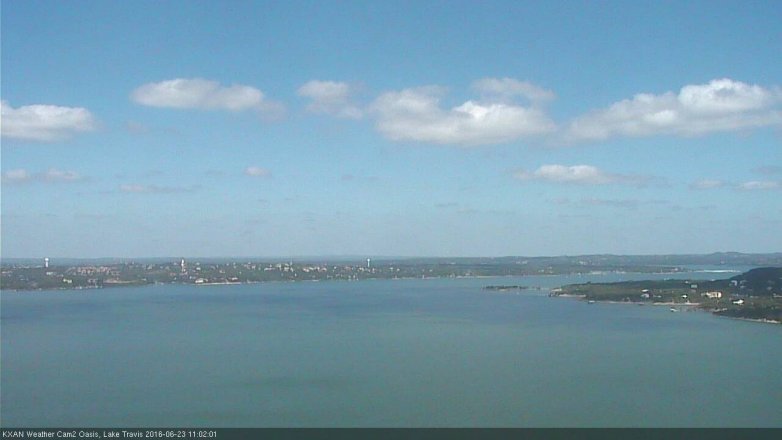 Lake Travis webcam, June 23, 2016 10:20 AM CT