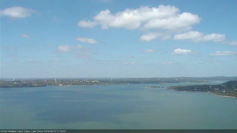 Lake Travis webcam, June 23, 2016 10:55 AM CT