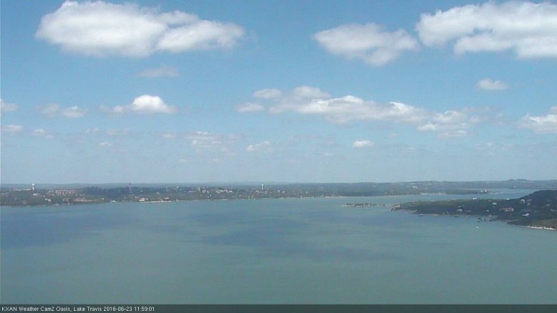Lake Travis webcam, June 23, 2016 11:05 AM CT