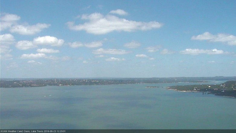 Lake Travis webcam, June 23, 2016 11:35 AM CT